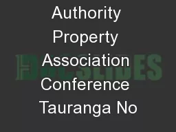 Local Authority Property Association Conference Tauranga No