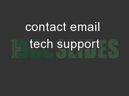contact email tech support