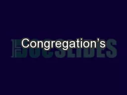 Congregation’s