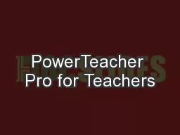 PowerTeacher Pro for Teachers