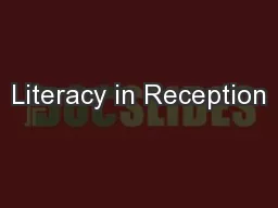Literacy in Reception