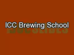 ICC Brewing School