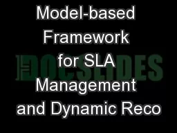 A Model-based Framework for SLA Management and Dynamic Reco
