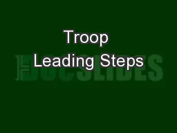 Troop Leading Steps