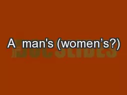 A  man's (women’s?)