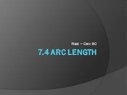 7.4 Arc Length