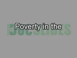 Poverty in the