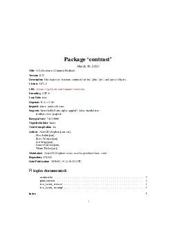 Package contrast July   Version 