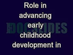 ARNEC’s Role in advancing early childhood development in