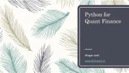 Python for Quant Finance
