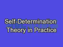 Self-Determination Theory in Practice