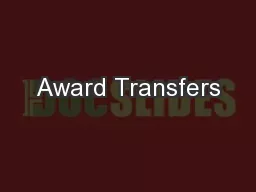 Award Transfers