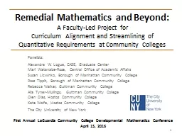 Remedial Mathematics and Beyond: