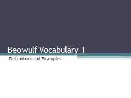 Beowulf Vocabulary 1