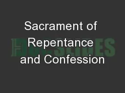 Sacrament of Repentance and Confession