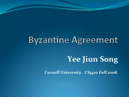 Byzantine Agreement