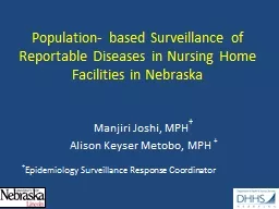 Population- based Surveillance of Reportable Diseases in Nu