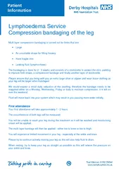 Lymphoedema Service Compression bandaging of the leg M