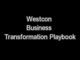 Westcon Business Transformation Playbook