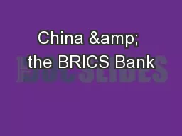 China & the BRICS Bank
