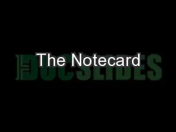 The Notecard