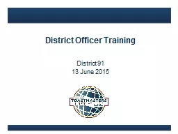 District Officer Training