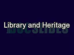 Library and Heritage