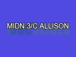 MIDN 3/C ALLISON
