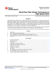 Application Report SBAA February  BandPass Filter Desi