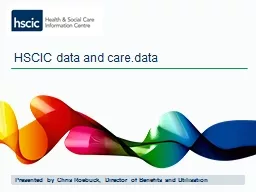 HSCIC data and