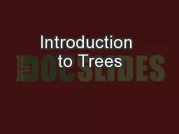 Introduction to Trees