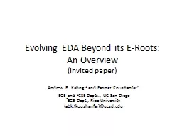 Evolving EDA Beyond its E-Roots: