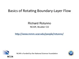 Basics of Rotating Boundary-Layer Flow