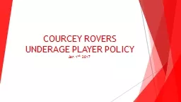 COURCEY ROVERS UNDERAGE PLAYER