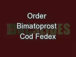 Order Bimatoprost Cod Fedex