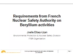 Requirements from French Nuclear