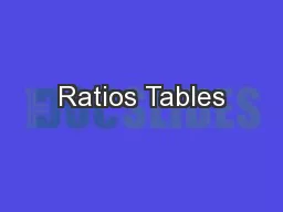 Ratios Tables