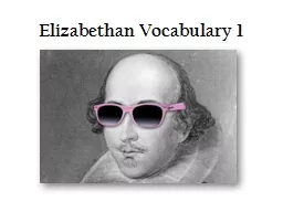 Elizabethan Vocabulary 1