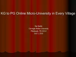 KG to PG Online Micro-University in Every Village