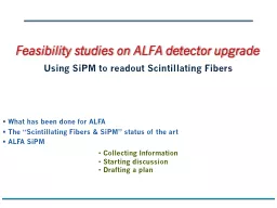 Feasibility studies on ALFA detector upgrade