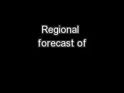 Regional forecast of