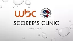 Scorer’s Clinic