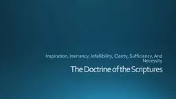 The Doctrine of the Scriptures