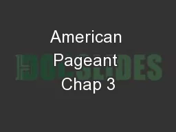 American Pageant Chap 3