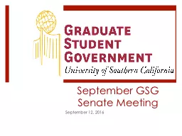 September GSG Senate Meeting