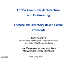 CS 152 Computer Architecture
