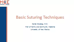 Basic Suturing Techniques