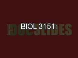 BIOL 3151: