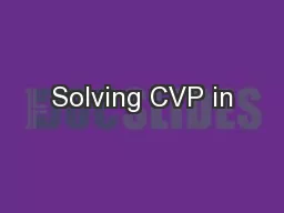 Solving CVP in