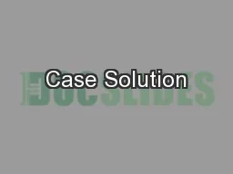 Case Solution